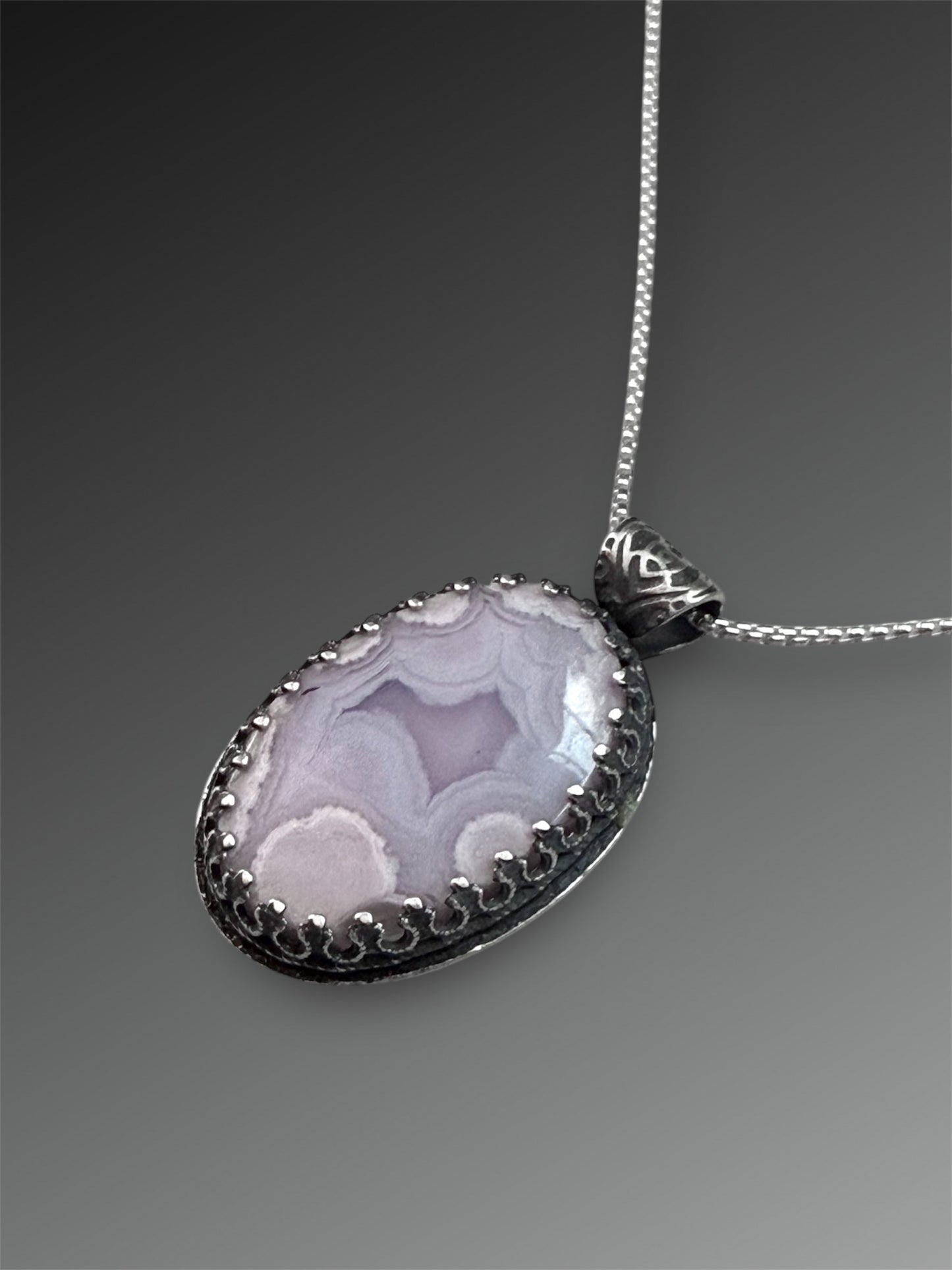 Purple Agate Necklace