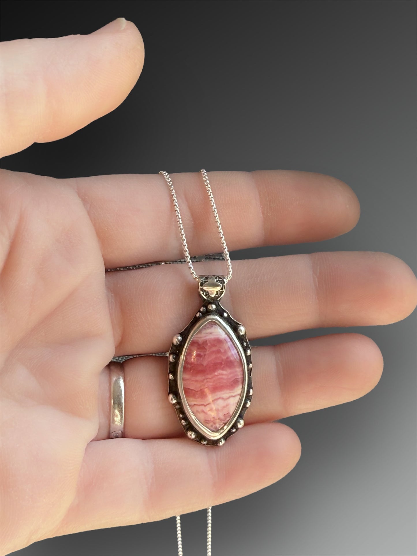 Rhodochrosite Galaxy Necklace
