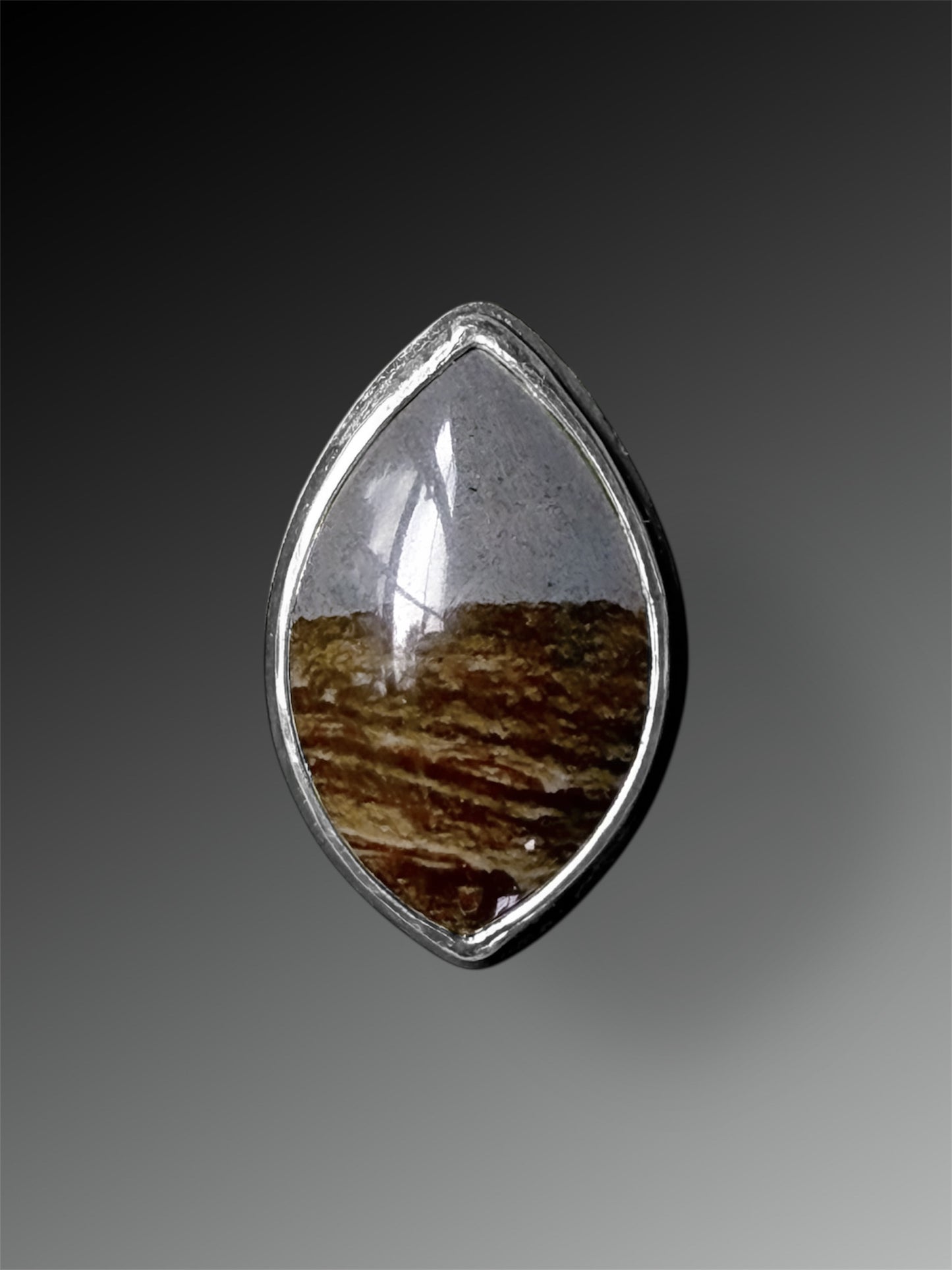 Disaster Peak Picture Jasper Ring, Size 9.25