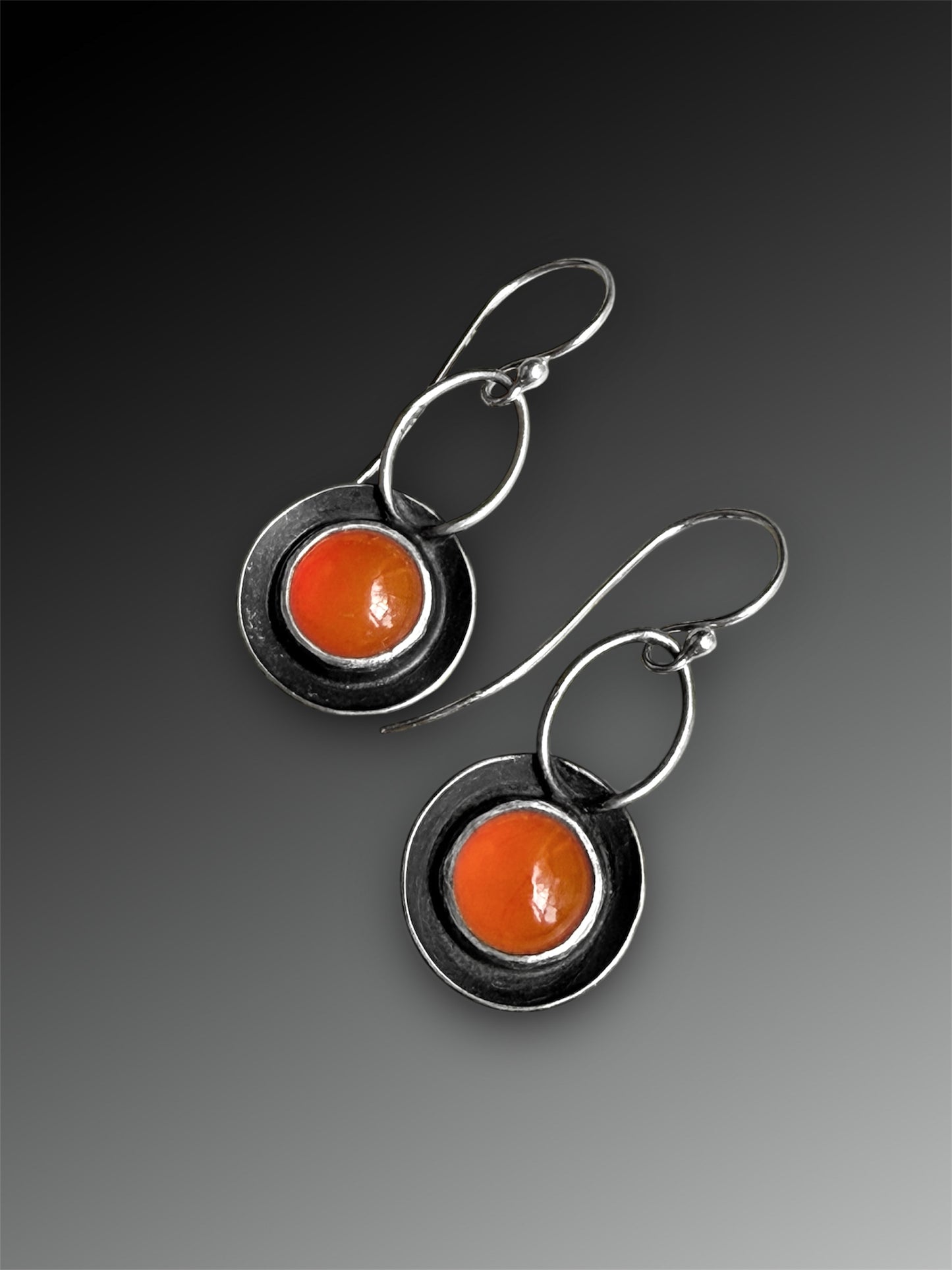 Carnelian Round Earrings