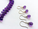Dark Purple Amethyst Drop Earrings