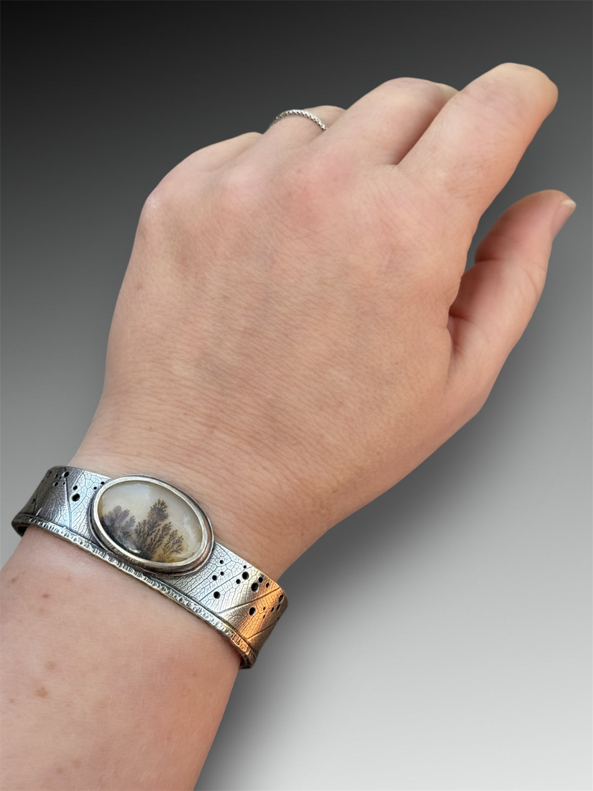 “Understory” Dendritic Agate Cuff
