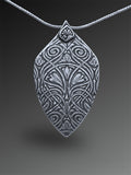 Gary Green Jasper Hollow Form Shield Necklace