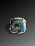 Needles Blue Agate Ring, size 9.5