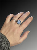 Blue Chalcedony Ring, size 8.5