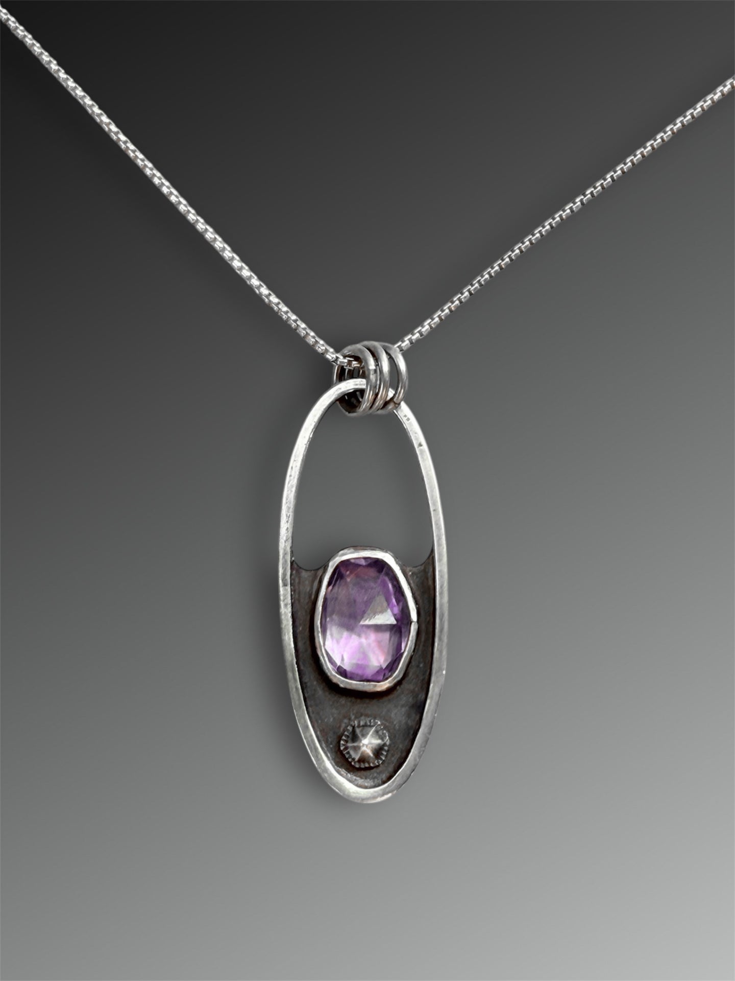 Amethyst Oval Necklace