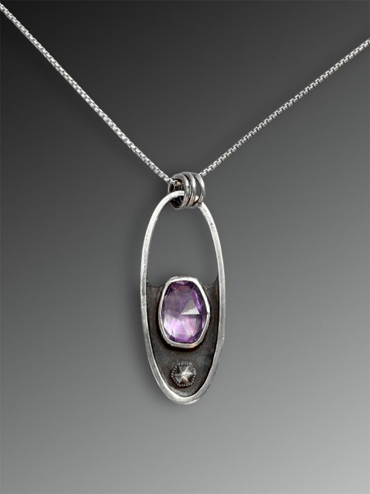 Amethyst Oval Necklace
