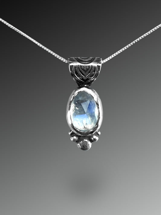 Rose Cut Moonstone Necklace