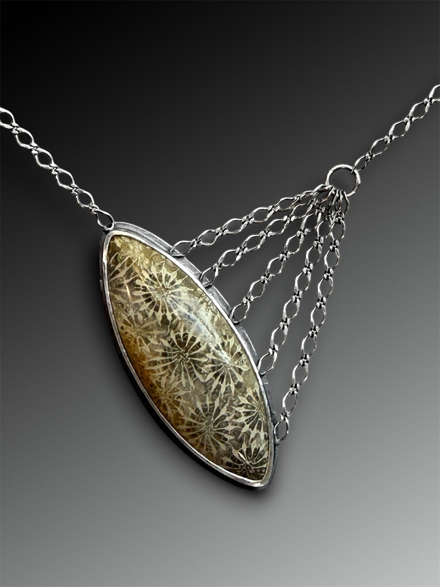 Amethyst 5-chain Asymmetrical Necklace