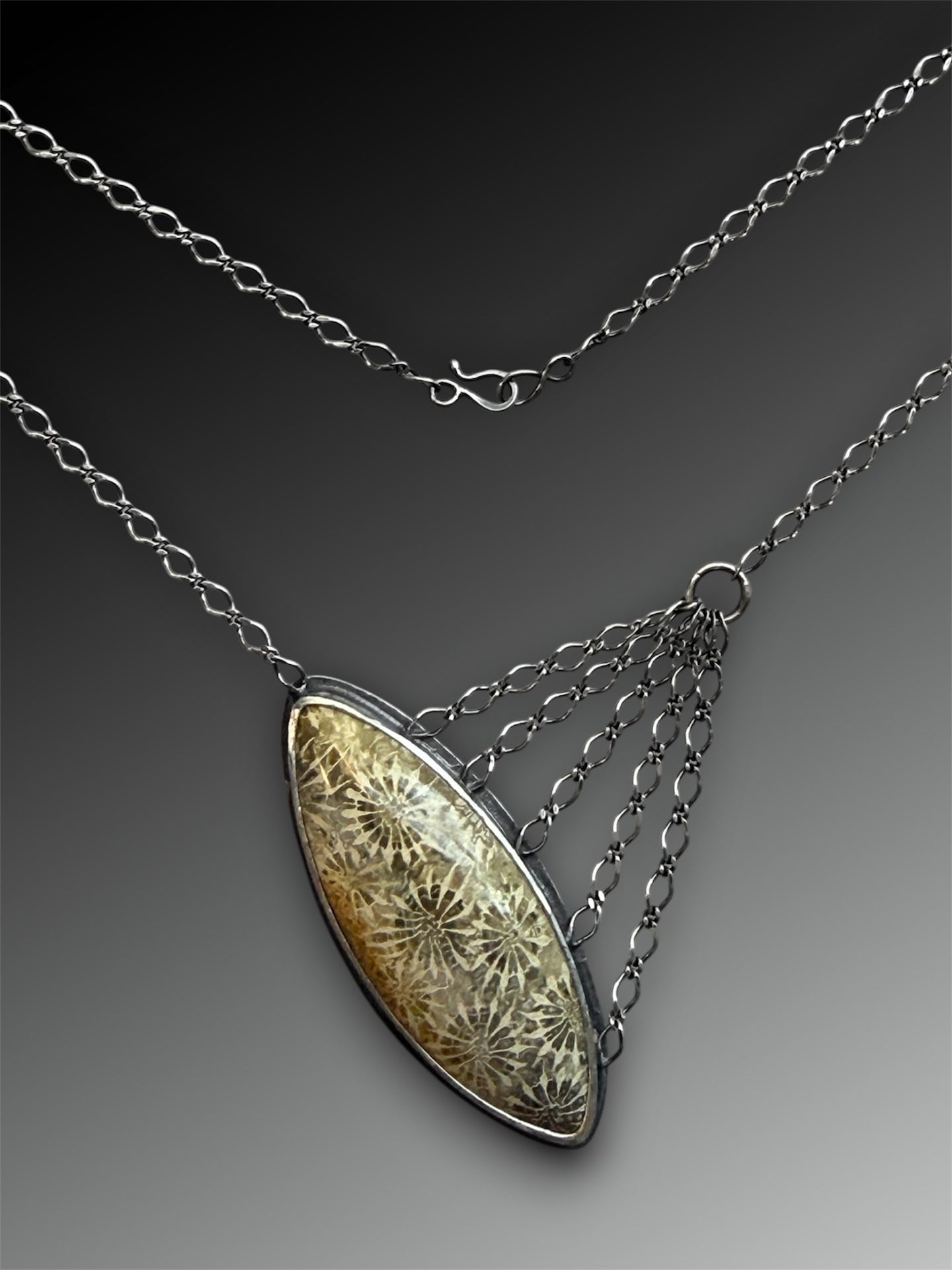 Amethyst 5-chain Asymmetrical Necklace