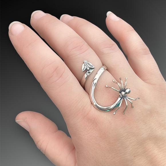 Spider and Fly Ring, adjustable size