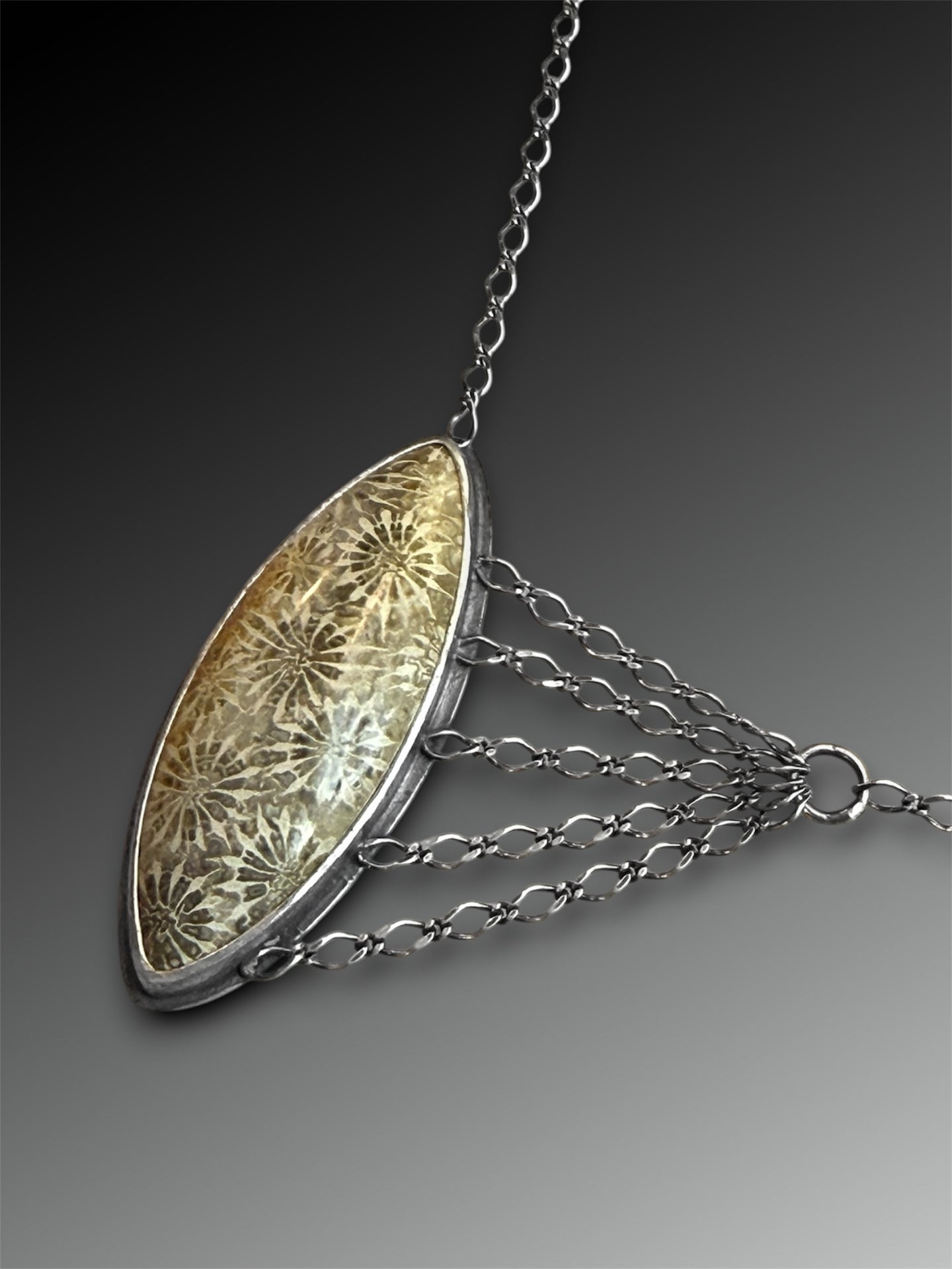 Amethyst 5-chain Asymmetrical Necklace