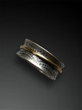 Art Deco Spinner Ring with Sterling Silver and 14k Gold: Made To Order