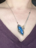 Labradorite Split-Chain Necklace with Patterned Reverse