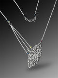 Labradorite Split-Chain Necklace with Patterned Reverse
