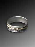 Reserved for Keri: Mountain Spinner Ring with Sterling Silver and 14k Gold