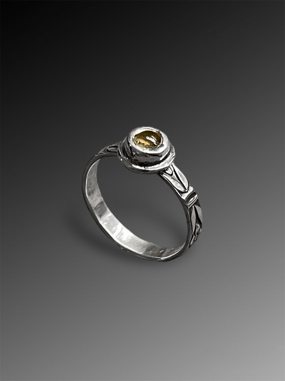 Citrine Pinky Ring, Size 2.5
