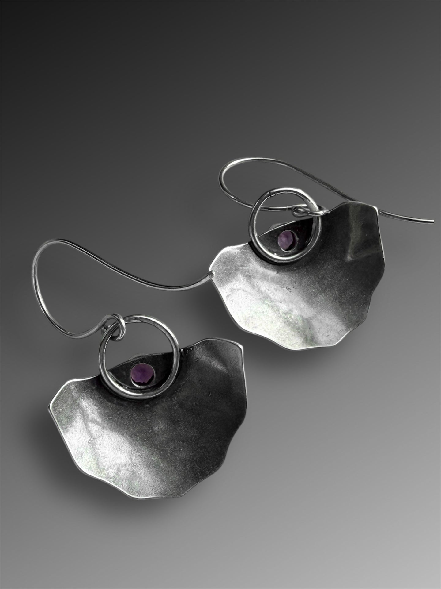 Cornflower Earrings with Amethyst