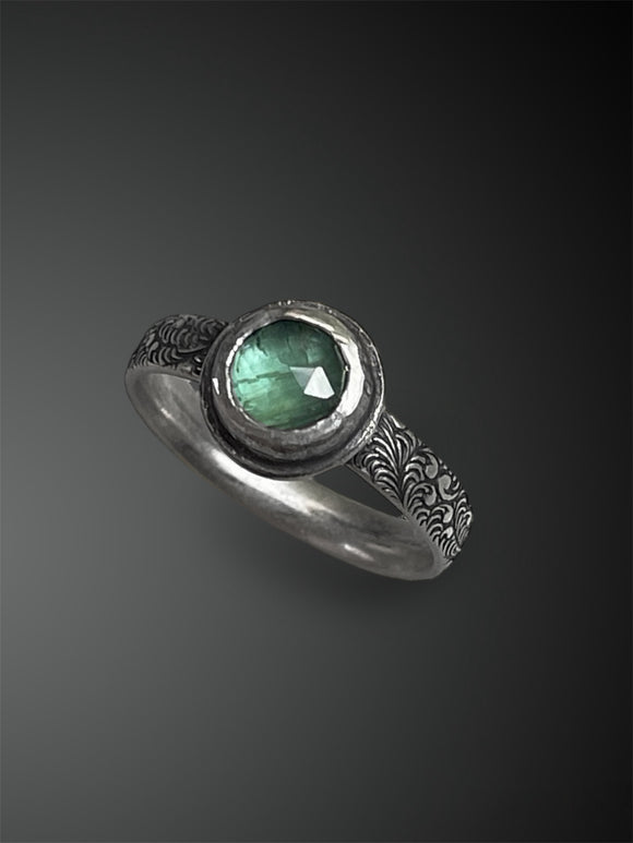 Green Kyanite Ring, Size 6.5