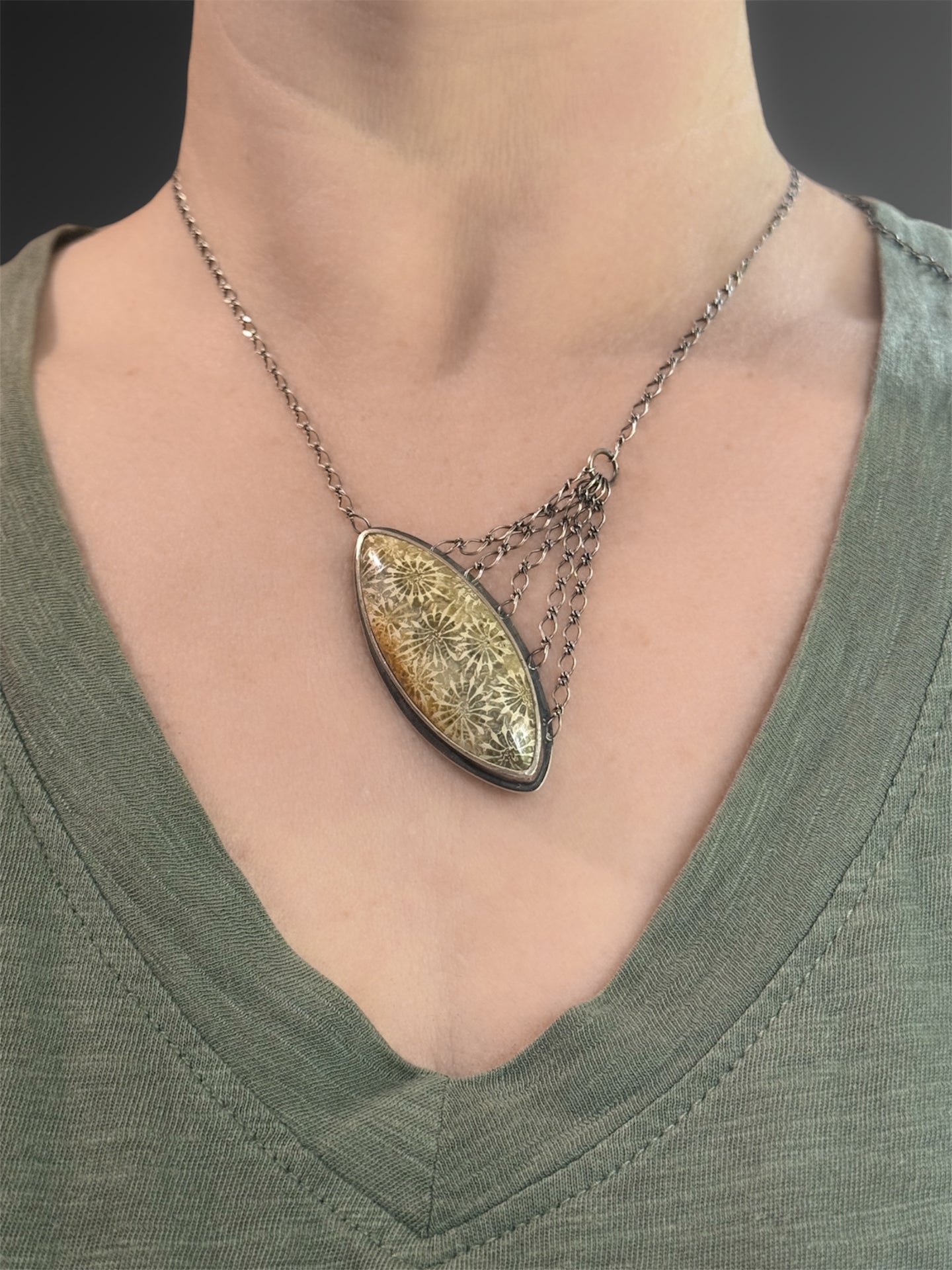 Amethyst 5-chain Asymmetrical Necklace