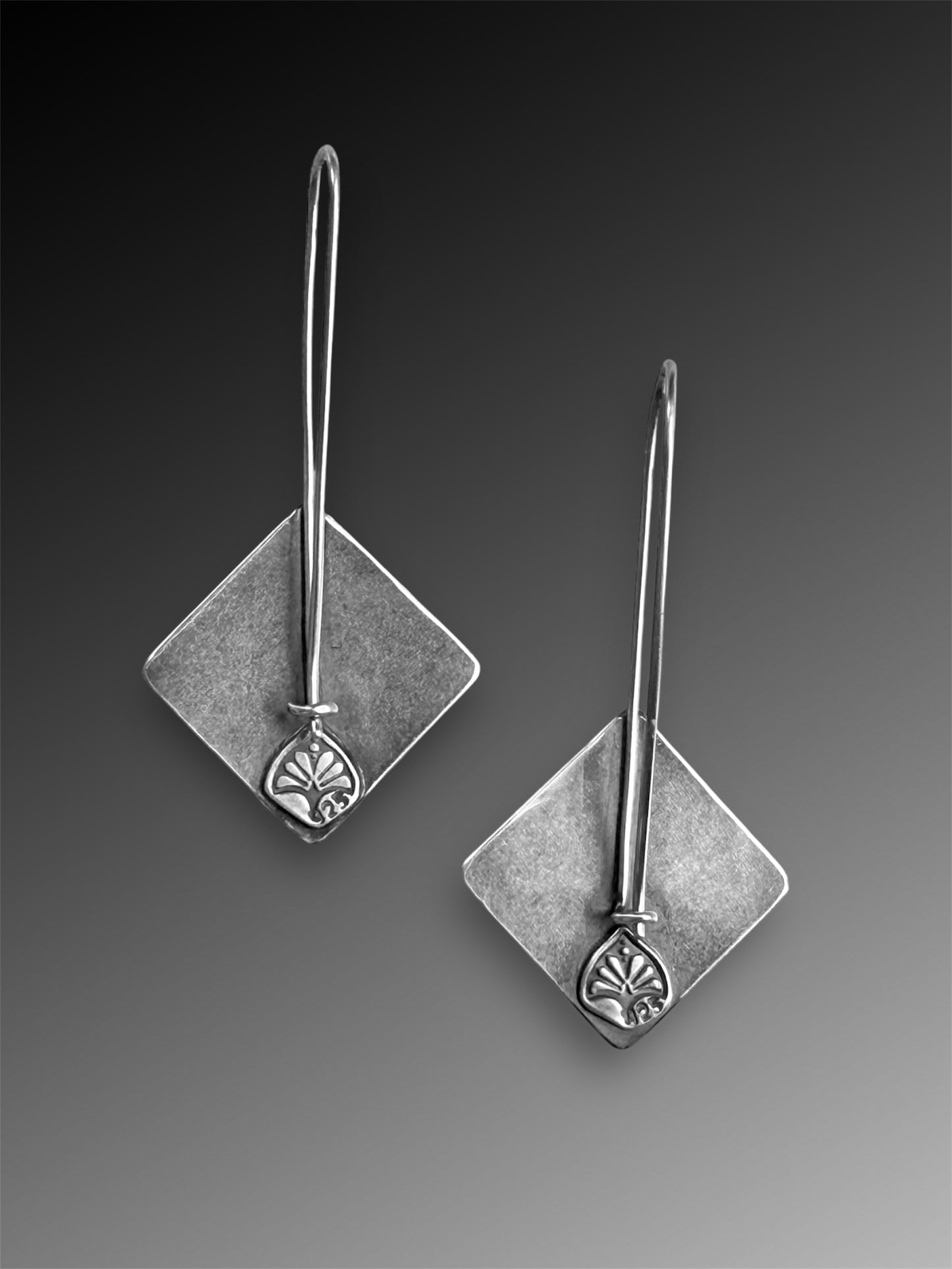 Sterling Silver Tile Earrings II