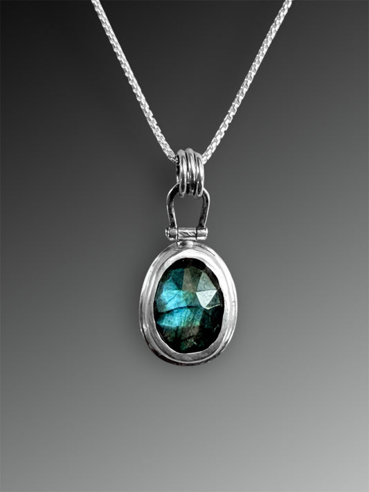 Labradorite Hinged Pendant