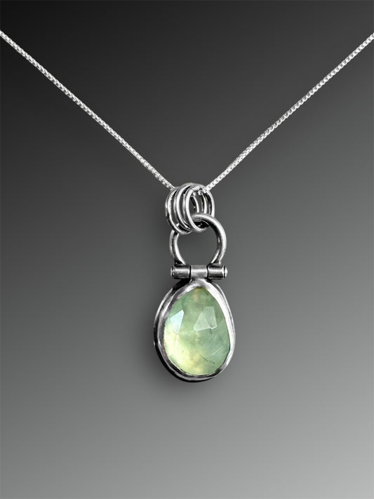 Prehnite Hinged Pendant