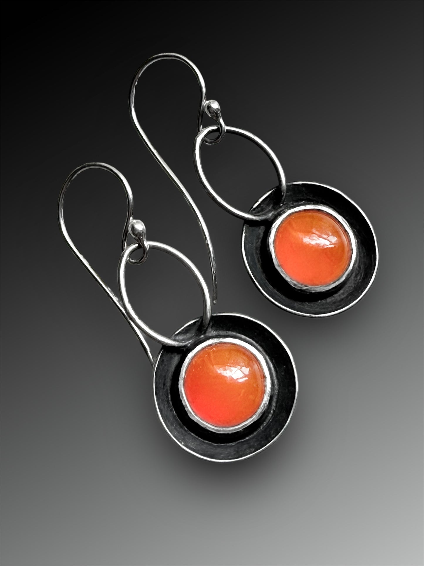 Carnelian Round Earrings