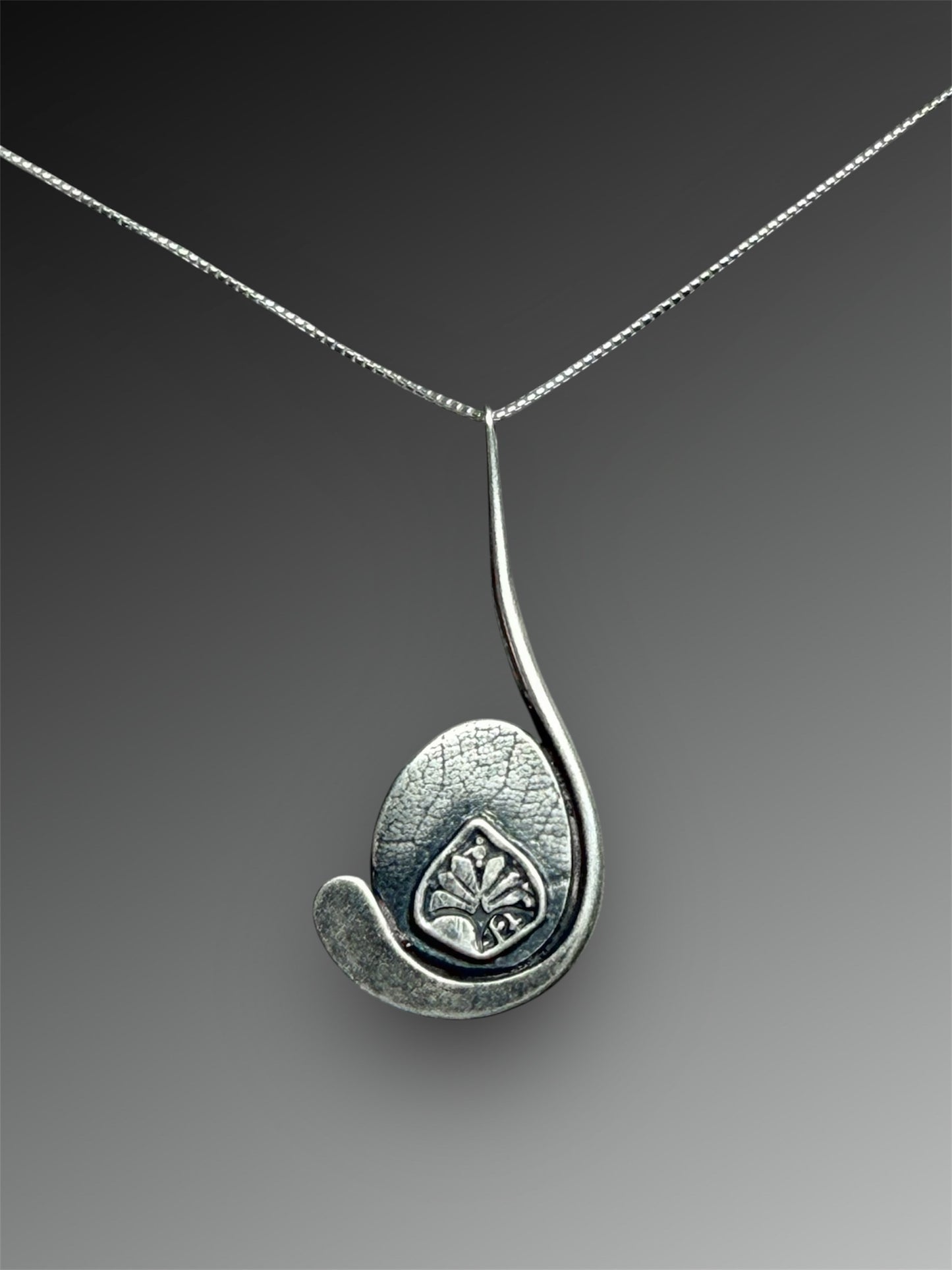 Prehnite Necklace with J-Shaped Bail