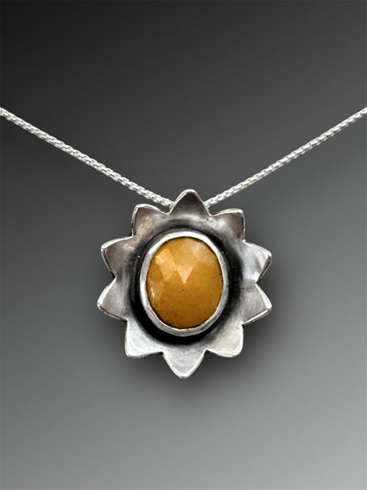 Yellow Calcite Sun Necklace