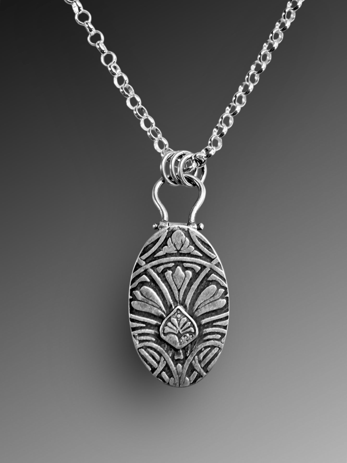 Gary Green Jasper Hinged Pendant