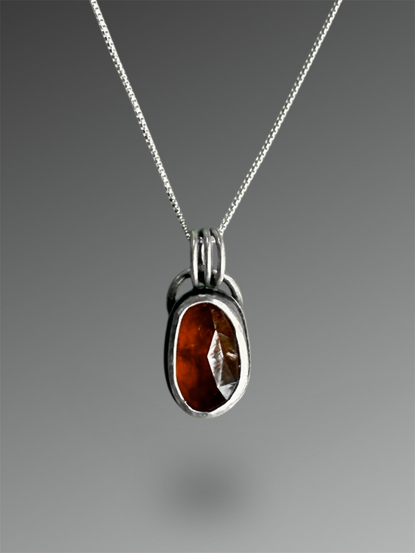 Orange Kyanite Necklace with Moth