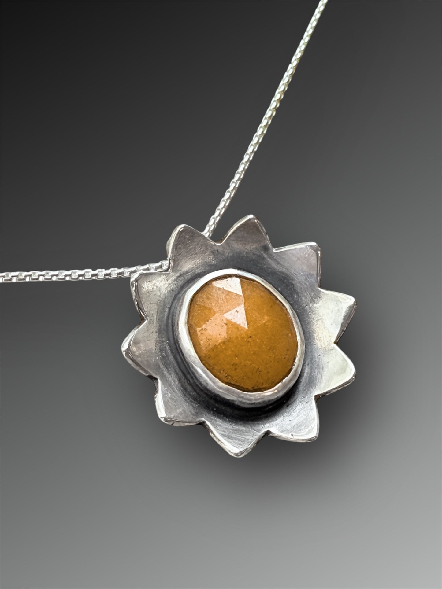 Yellow Calcite Sun Necklace