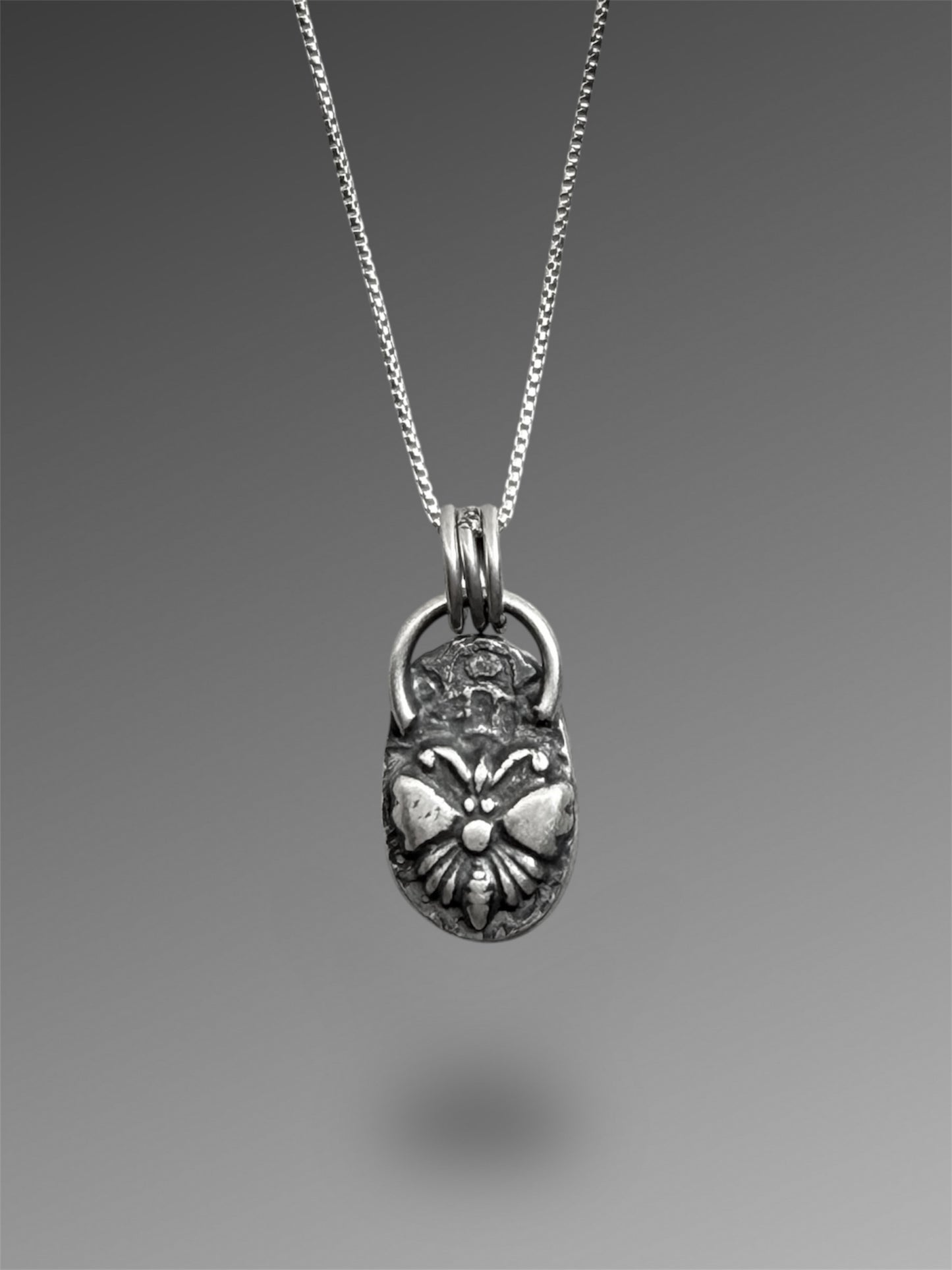 Orange Kyanite Necklace with Moth