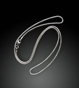 18” Sterling Silver Box Chain, 1.25mm diameter