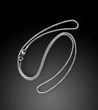 18” Sterling Silver Box Chain, 1.25mm diameter