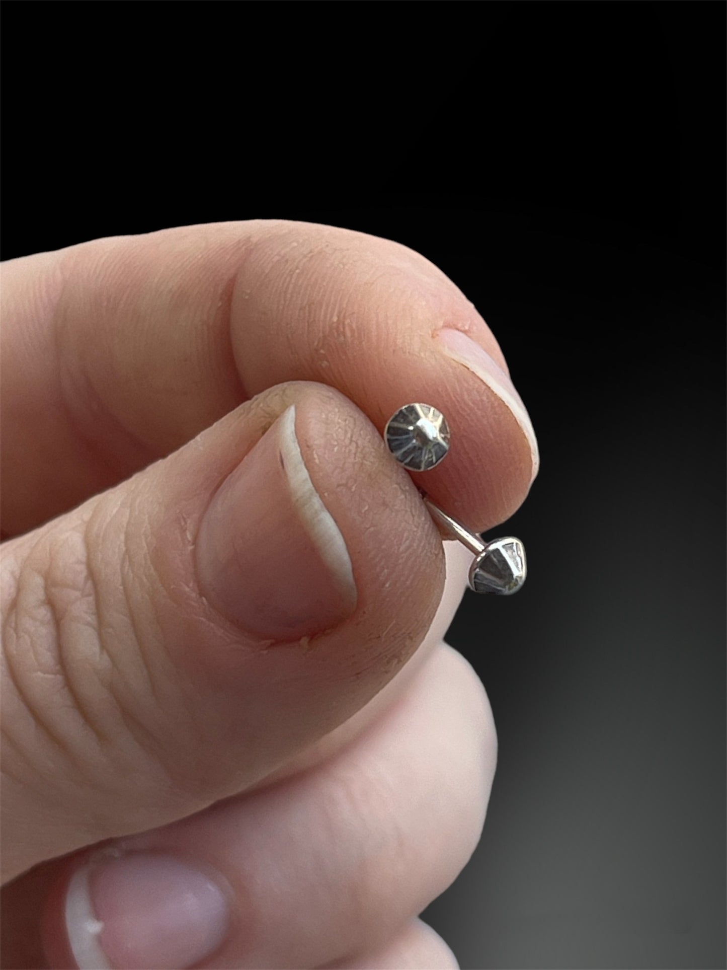 Tiny Silver Stud Post Earrings
