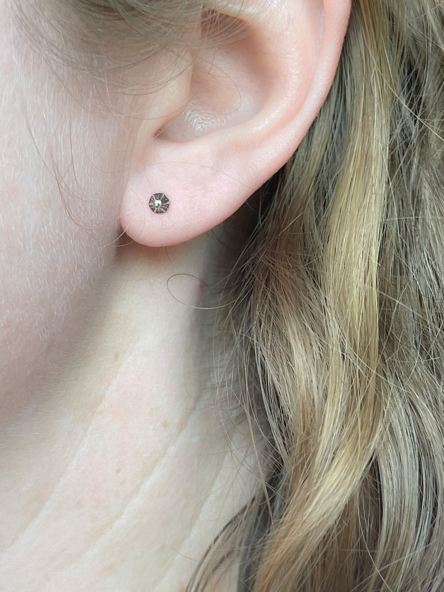 Tiny Silver Stud Post Earrings