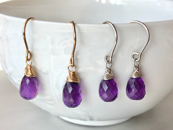 Designs Nature Gems Raw Sapphire Earrings - Dark Purple Sapphire Stud India  | Ubuy