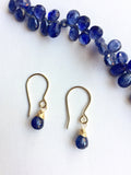 Blue Sapphire Drop Earrings