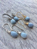 Blue Peruvian Opal Drop Earrings