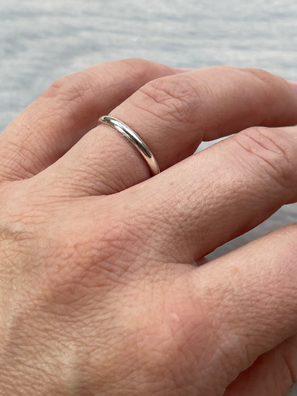 Sterling Silver Half-Round Band